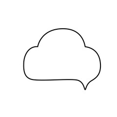 hand drawn speech bubble line