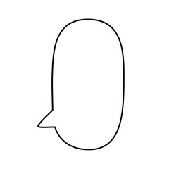 hand drawn speech bubble line