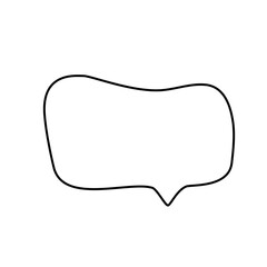 hand drawn speech bubble line