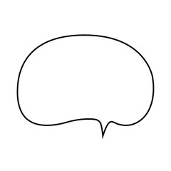 hand drawn speech bubble line