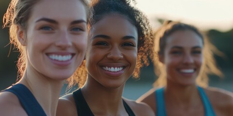 Fototapeta premium Athletic Pair: Joyful Teammates