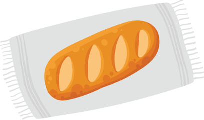 Bread on cutting board. Sliced farm grain rustic loafs on wooden board with knife, natural cereal bakery products, healthy food concept. Vector set on white background