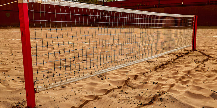 Rede de v&ocirc;lei em quadra de areia