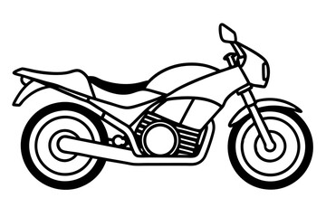 A modern motorcycle image in silhouette vector illustration