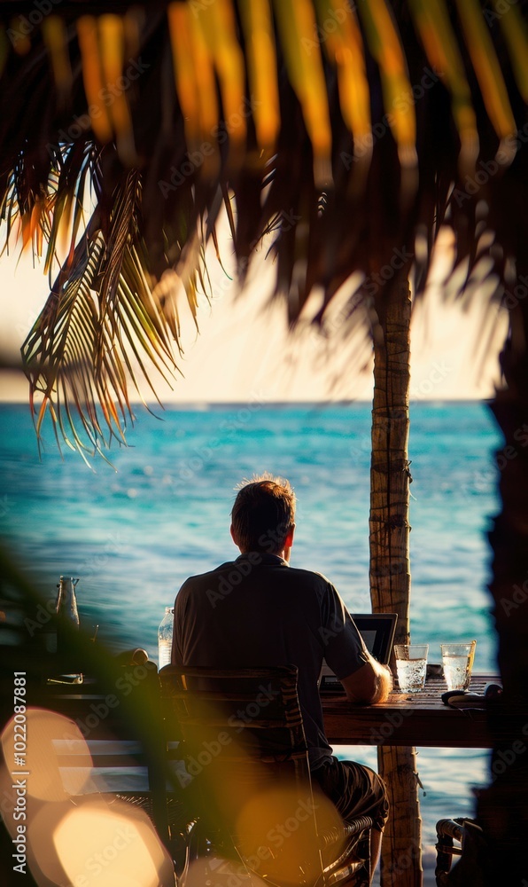 Poster working with a view. ai.