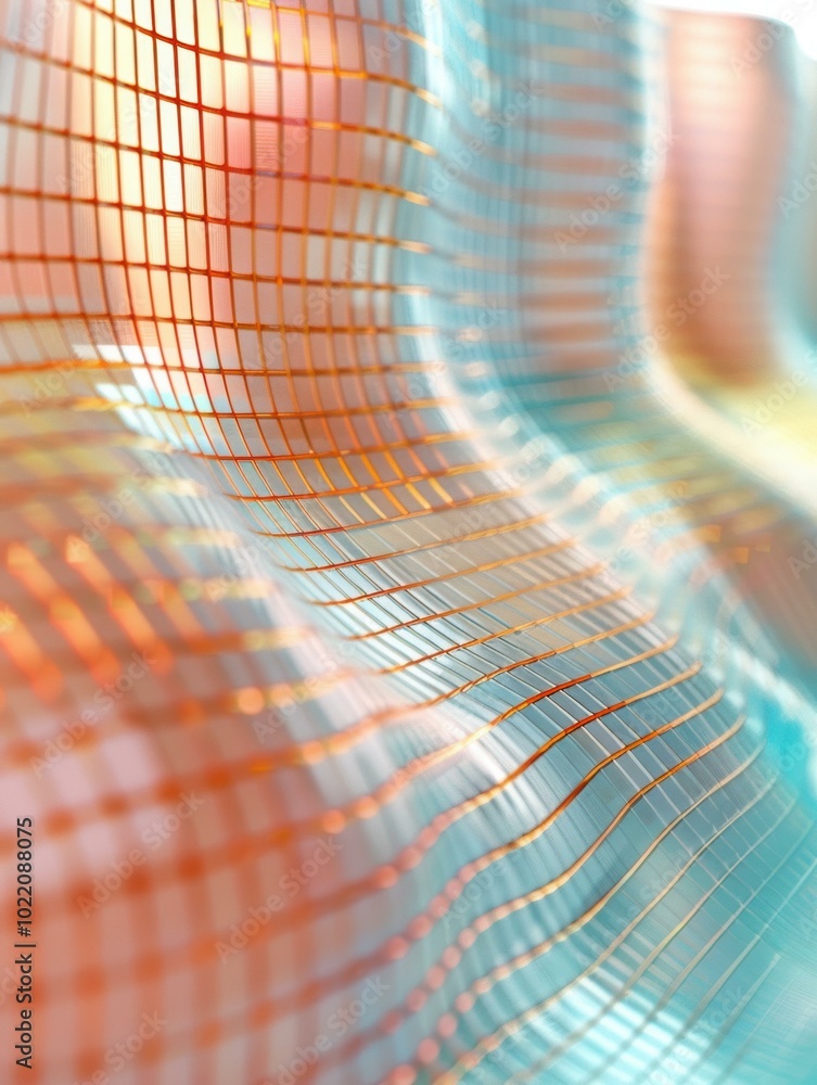 Poster abstract grid pattern with a subtle color gradient. ai.
