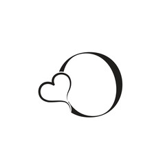 O letter logo, o heart logo, o logo, heart logo, vector, minimal, modern