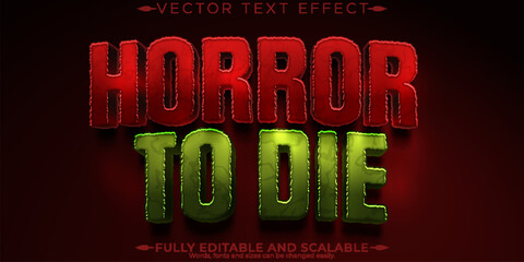 Halloween monster text effect, editable horror and scary text style © QuillArtistry
