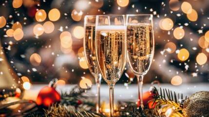 Festive Toast with Bubbly in a Celebration Setting