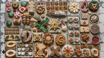Festive Holiday Cookies and Treats Collection
