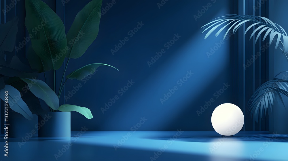 Poster 2. **design a modern vector illustration featuring a navy blue studio background, with soft gradient