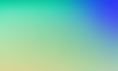 Abstract blurred background image of blue, green, yellow colors gradient used as an illustration. Designing posters or advertisements.