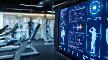 High-Tech Fitness Lab for Biometric Optimization, generative ai