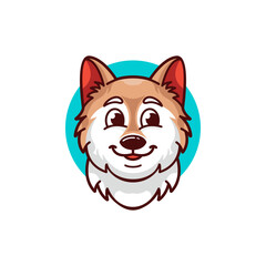 Fototapeta premium Cute Wolf Logo Template