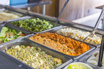 Side dishes at a barbeque restaurant.