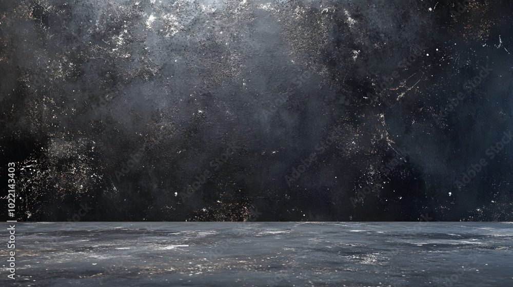 Poster 3. **imagine a minimalist 3d rendering of an empty studio room, showcasing a dark grey background wi
