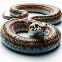 Naklejka premium snake on white background