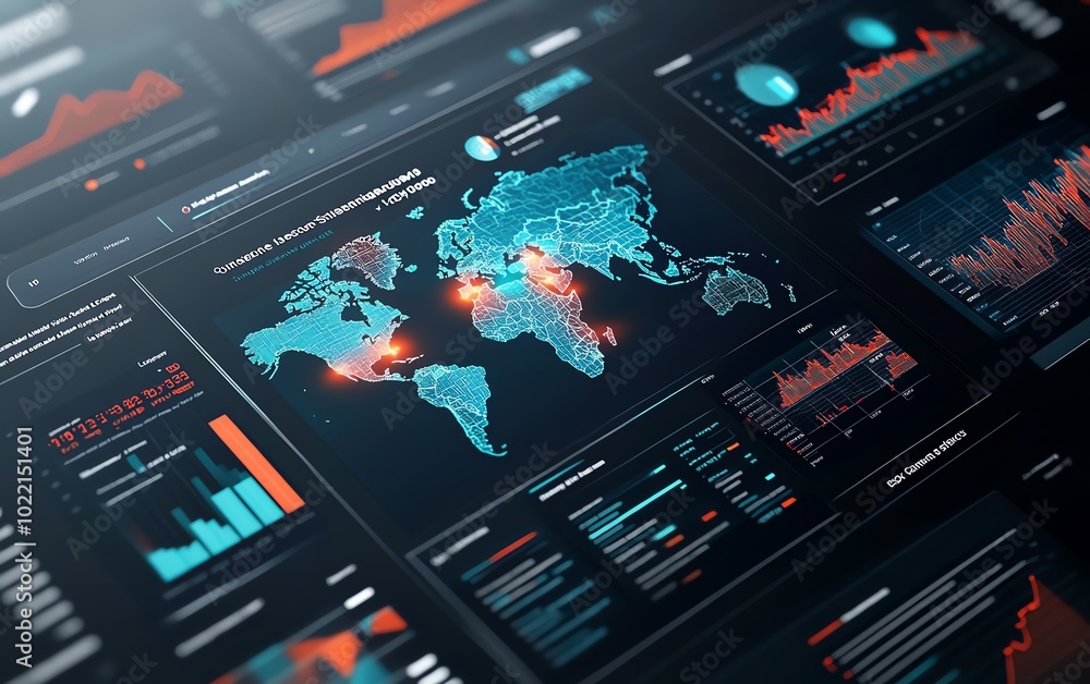 Aufkleber A visually striking representation of sustainability analytics dashboards, focusing on ESG reporting tools for responsible corporate strategies