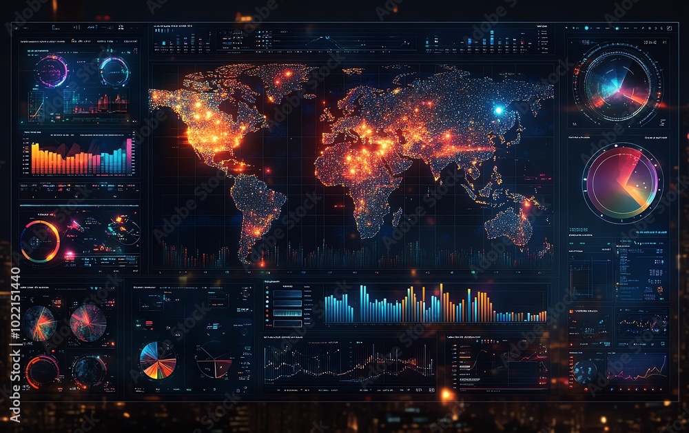 Poster A visually striking representation of sustainability analytics dashboards, focusing on ESG reporting tools for responsible corporate strategies