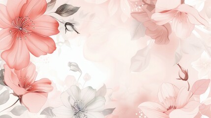 Delicate floral designs in soft pastel colors enhance the tranquility of any creative space with their gentle beauty. Generative AI