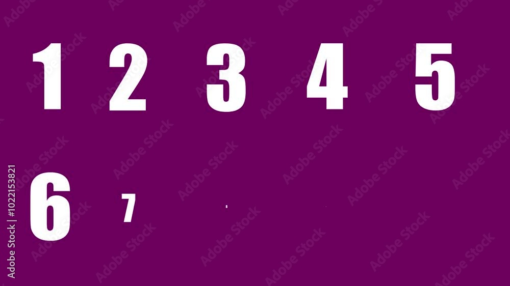 Poster funny children colorful numbers from 1 to 10. professional intro clip with numbers from one to ten
