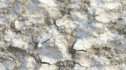 Naklejka premium a seamless texture of saline soil, featuring white and grey crusty salt deposits over a sandy surface