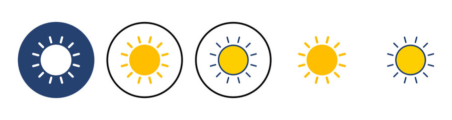 Sun icon vector. Brightness Icon vector