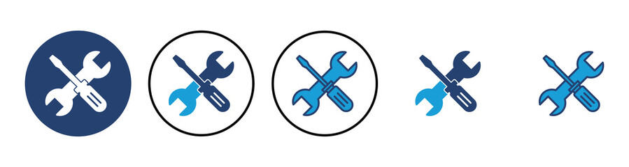 Repair tools icon vector. tool icon vector. setting icon vector. Wrench and screwdriver. support, Service