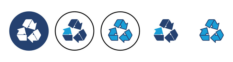 Recycle icon vector. Recycling vector icon.