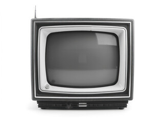 Old television set against a white background.