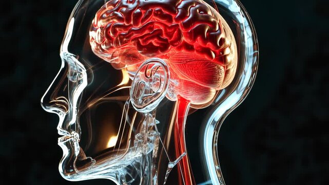 Human Brain Anatomy in Glass Skull
