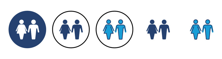 Man and woman icon vector. male and female symbol