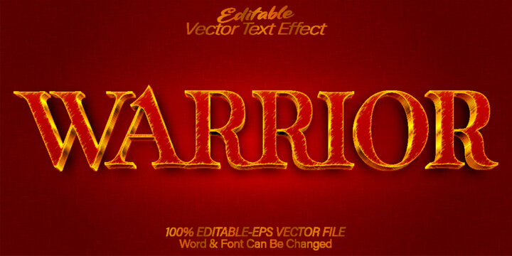 Warrior Vector Text Effect Editable Alphabet Gladiator Spartan Historic Knight