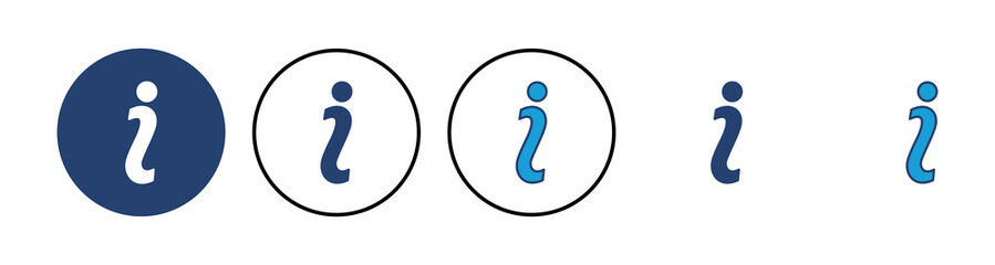 Info sign icon vector. about us icon vector. Faq icon