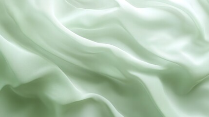Fototapeta premium Soft Green Satin Fabric Waving Gently