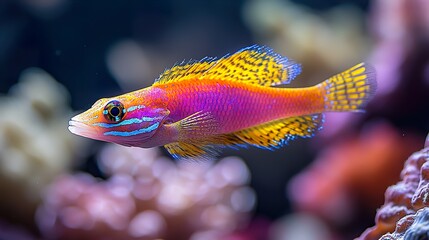 Obraz premium Vibrant Tropical Fish Swimming in Coral Reef