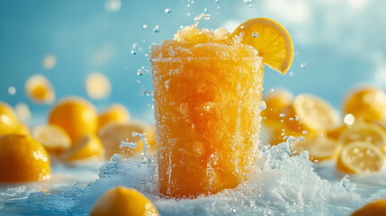 Colorful Frozen Slushies Splashing with Summer Vibes