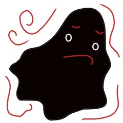 Black ghost illustration