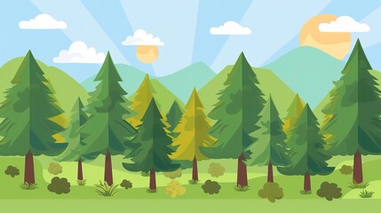 Simple Visual on Forest Background - a serene and enchanting sight. The simple yet captivating image stands out against the lush forest backdrop