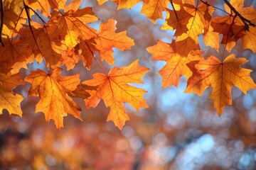 Obraz premium Fallen Leaves Season Background