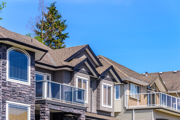 The top of the house with nice window in Vancouver, Canada.