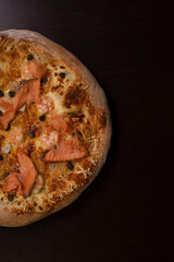 fotografia de pizza de salmon