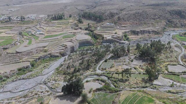 View of volcano in arequipa