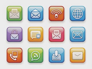 communication: icon set 04 - version 2