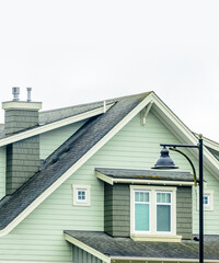 The top of the house with nice window in Vancouver, Canada.