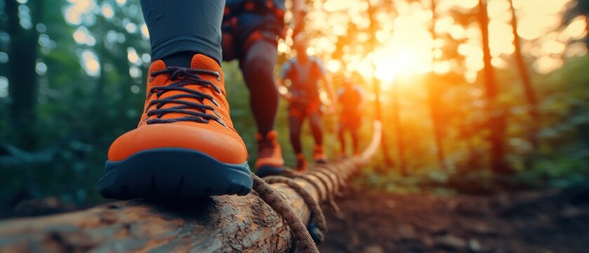 Empowering outdoor fitness, overcoming challenges with a prosthetic leg in a boot camp environment.