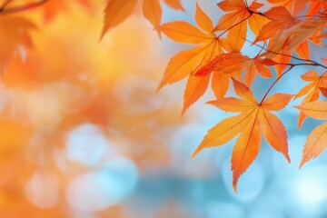 Fallen Leaves Season Background created with Generative AI