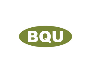 BQU logo design vector template. BQU