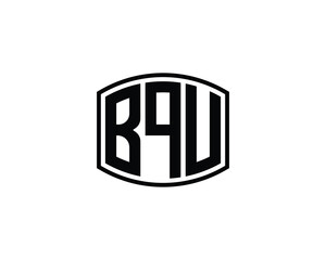 BQU logo design vector template. BQU