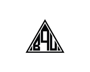 BQU logo design vector template. BQU